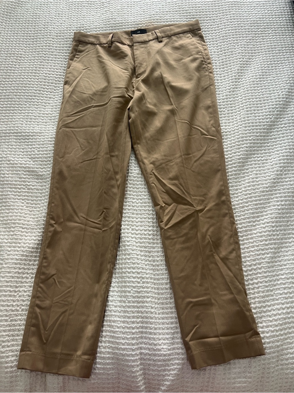 H&M Men's Khaki Straight-Leg Chinos - Tan